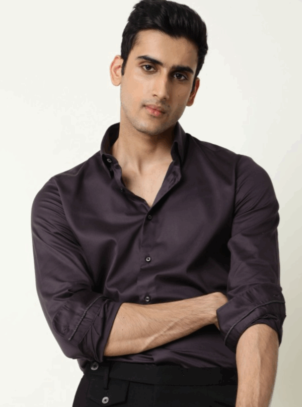 Men Como Purple Slim Fit Formal Shirt